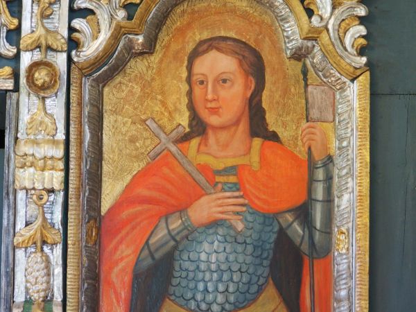 ikona namiestna - przedstawia lokalnie czczonego świętego. Przy temacie : w m. Wisłok Wielki w cerkwi w ikonostasie jest ikona Matki Boskiej - do jej napisania