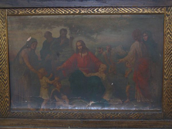 wewnątrz świątyni  - " z biblii ubogich" - ile pokoleń "tą biblię czytało..."?