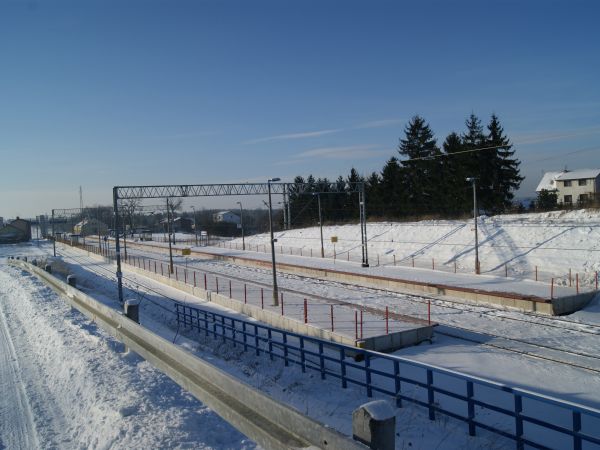 Stacja płyćwia zimą