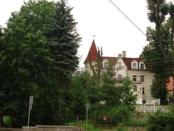 W miejscu sredn.  dworu w 1561 r. N. Zedlitz z zona buduja renesansowy palac. Herby Zedlitzow umieszczone sa na fasadzie budynku. Wewnatrz znajduja sie renesans