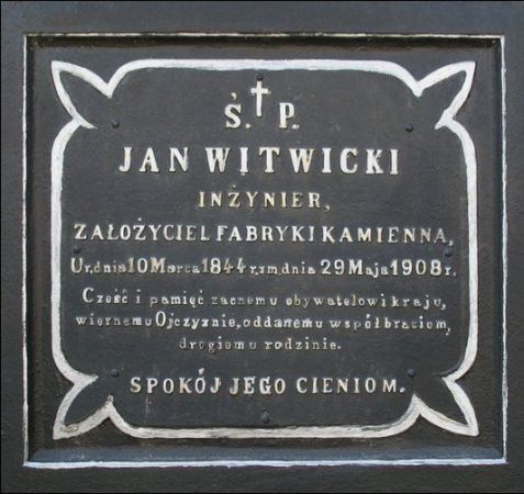 Jan Witwicki - założyciel "Odlewni i Emalierni Kamienna" w roku 1886.