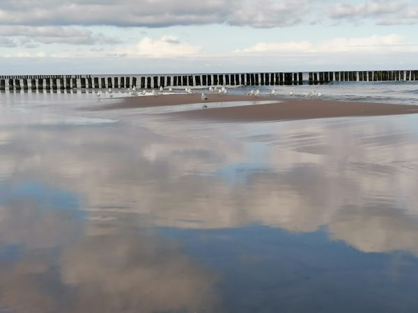 Chałupy, Morze Widok na zatokę.