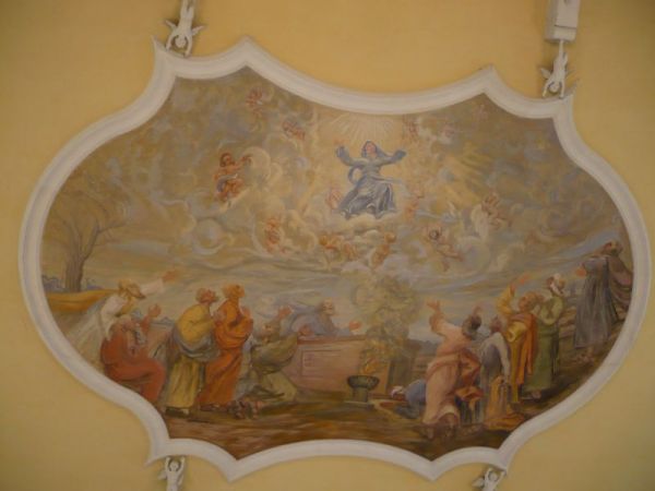 Fresk na sklepieniu.