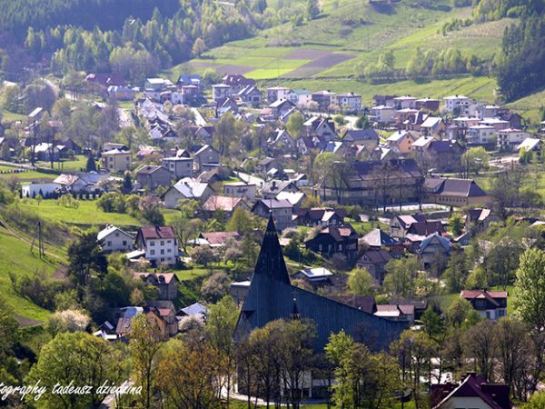 Panorama Rytra z Góry Zamkowej-Rytro.