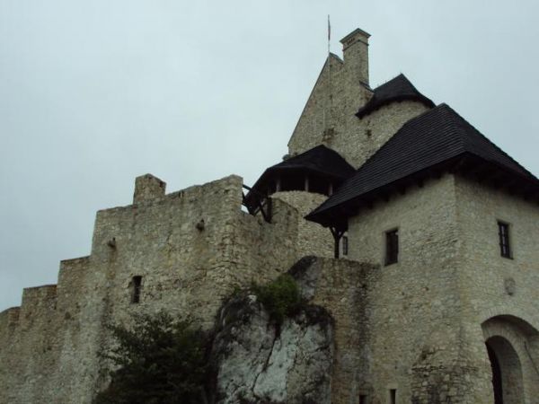 Zamek Królewski na Szlaku Orlich Gniazd - skały wykorzystane do budowy zamku zlewają się z naturalną skałą wapienną, co tworzy doskonałą harmonię architektury z