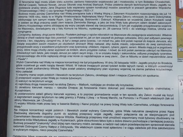 dotyczy przeprawy przez most na Wiśle w drodze na Grunwald.