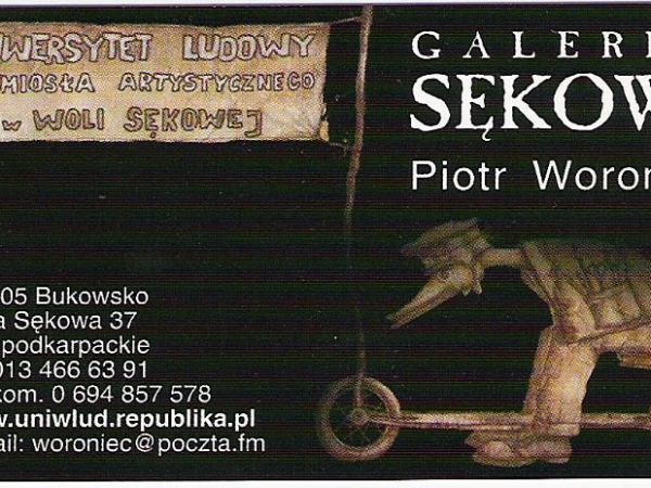 ze zbiorów prywatnych: artysta - wykładowca uniwersytecki podarował mi ją na okoliczność wizyty słuchaczy/studentów Uniwersytetu Trzeciego Wieku z Sanoka na rem