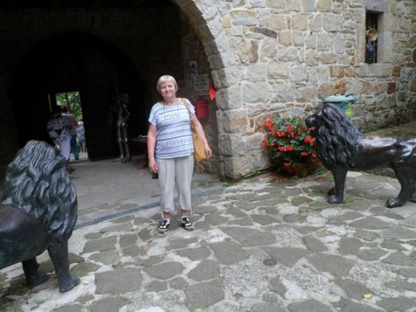 bramy głównej tej zamkowej warowni strzegą lwy - może jednak oswojone ?