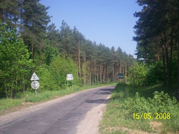 Droga biegnąca w las, zaprowadzi Was do Racławia.