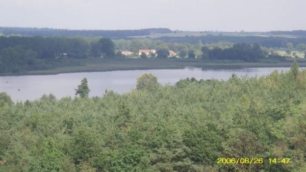 Osieczna - widok z wieży Jagoda na jezioro