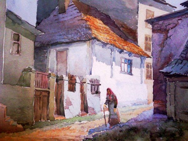 Dawna Czeladź w akwareli Zofii Hajdas