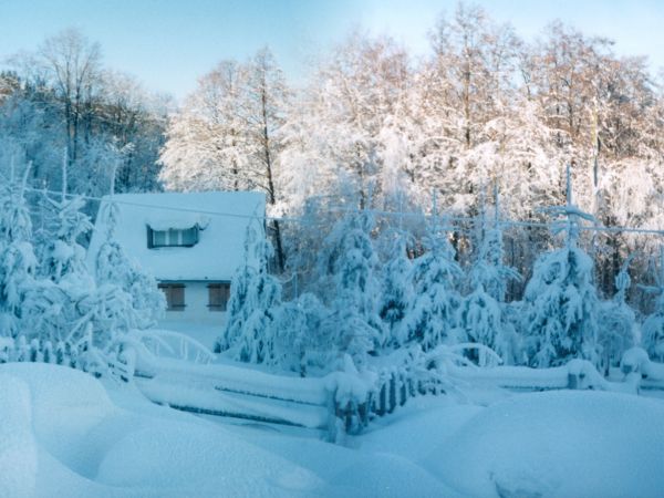 Paszków zimą dom Marunia