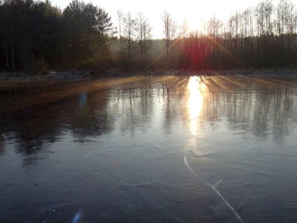 Stojcino- zamarznięte stawy w okolicy- doskonałe do jazdy na łyżwach.
