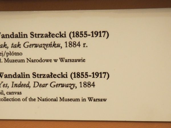 tabliczka - dotyczy prezentowanego obrazu.