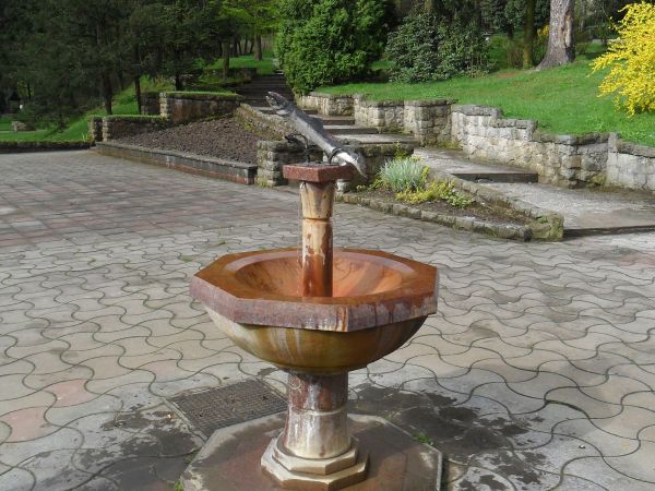Fontanna w parku zdrojowym