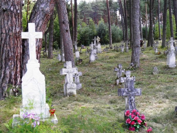 Zabytkowy cmentarz grecko-katolicki w Gorajcu . Na cmentarzu znajduje się kaplica grobowa  rodziny  Brunickich  , właścicieli okolicznych ziem.  Znajduje się na