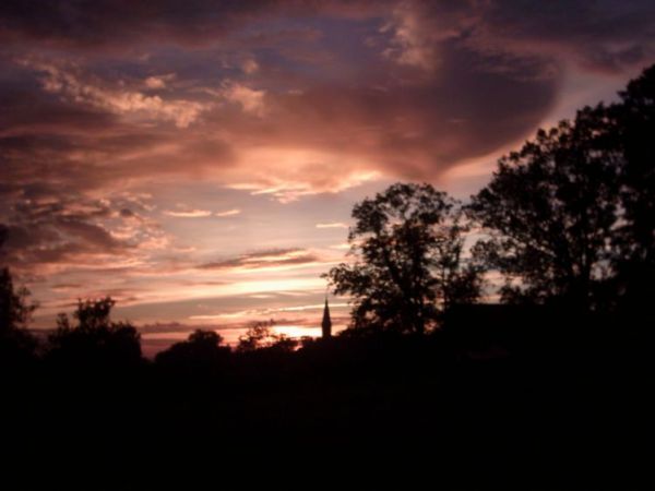 Piękny zachód słońca