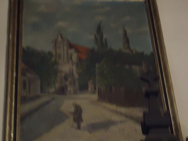 Kościól farny pw. ś. Jadwigi Śląskiej - zakrystia - obraz ukazujący grodziski klasztor.