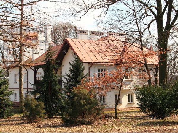 Dwór z XIX w. Gruntownie przebudowany w 1910 roku. Obecnie szkoła podstawowa .  Park krajobrazowy z aleją dojazdową z XIX w.