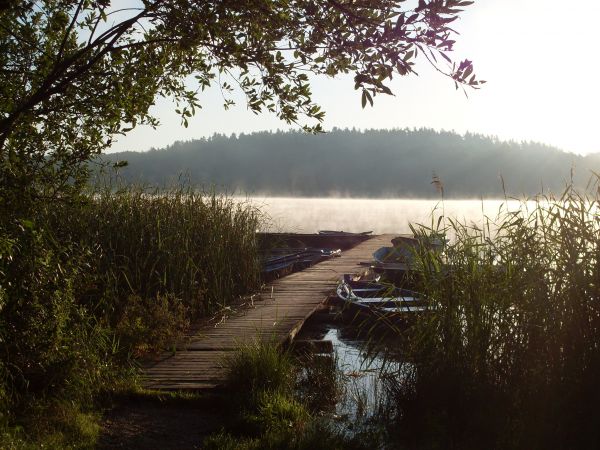 Jezioro Gamry mgła.