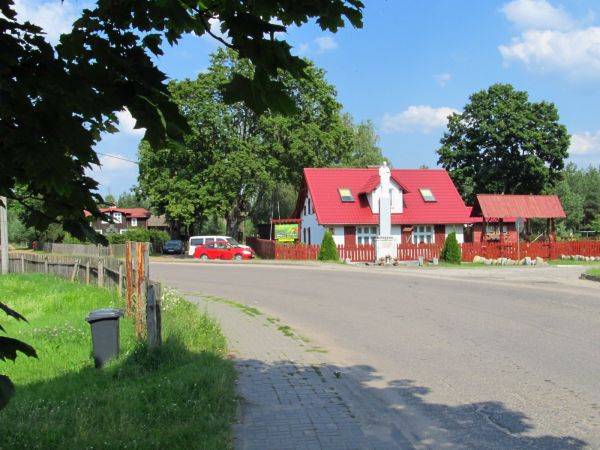 Centrum wsi Borsk na Kaszubach