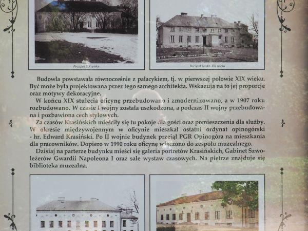 plansza - przy dworskiej oficynie.