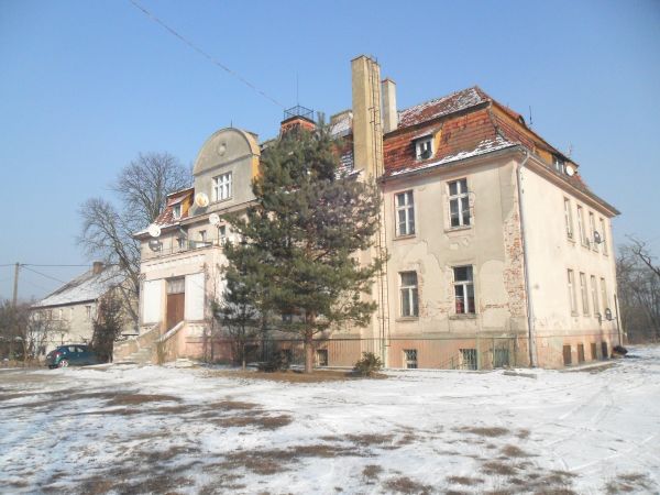 Popadający w ruinę miejscowy pałacyk