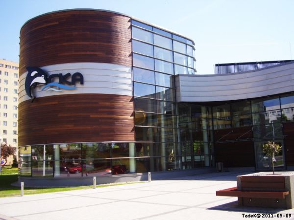 Nowy obiekt przy pl. ks. J.Popiełuszki - kilka dni przed oficjalnym uruchomieniem. Pływalnia, kawiarenka, sauny itp itd ...