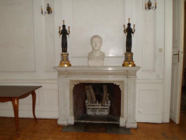 sala kominkowa w Pałacu hr. Walewskich.