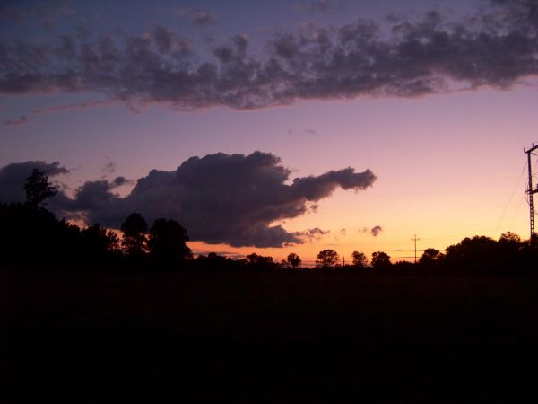 Podniebny potwór na niebie nad ośrodkiem.