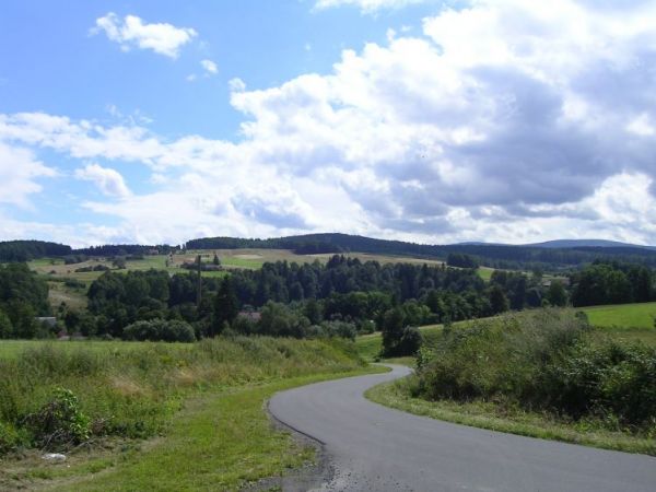 Droga rowerowa .Zjazd od strony Grabieszyc.