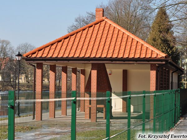 Gryfice, luty 2011 r. Park Miejski - Przystań kajakowa...