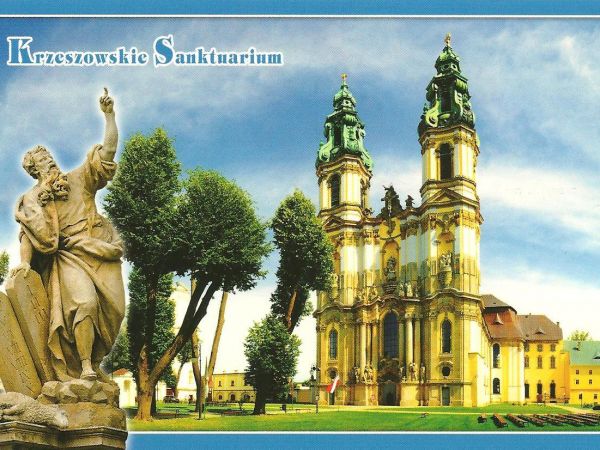 ze zbiorów prywatnych : materiały promujące sanktuarium. W ołtarzu głównym obok wielkiego, barokowego obrazu pędzla P.Brandla przedstawiającego  wniebowzięcie N