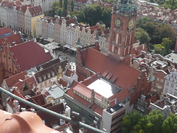 panorama widoczny ratusz .