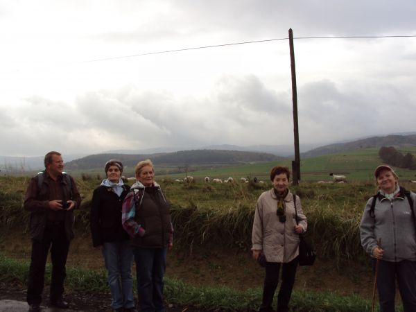 "niedźwiedzie piwo warzą" - mgły, chmury nad zalesionym pasmem górskim a tuż za nami "łłoowiecki sie paso" i "w stronę misiów spoziirają" ! - łobocemy cy skutec