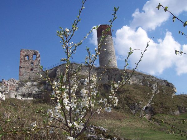Zamek Olsztyn wzniesiony został na miejscu wczesnośredniowiecznego grodu, rozbudowany w latach 1349-59 z inicjatywy Kazimierza Wielkiego, dla obrony pogranicza