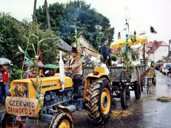 Gminne dożynki 2010. Korowód w Żywocicach.