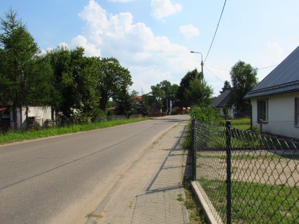 Centrum wsi Borsk na Kaszubach