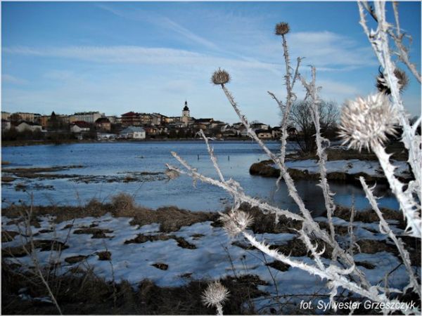 Widok z nad zbiornika retencyjnego