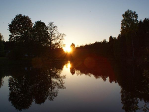 Zachód słońca nad stawem, Iłowiec - maj 2011