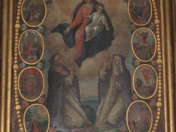 w kościele zabytkowym pw. Podwyższenia Krzyża Świętego - element bogatego wyposażenia.