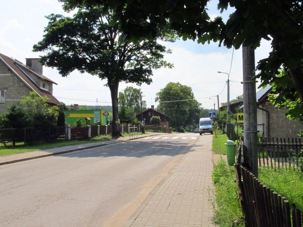 Centrum wsi Borsk na Kaszubach