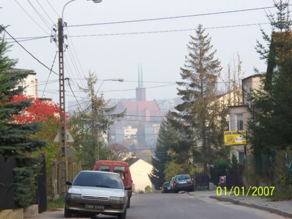 Jesienny widok z ul. Kwidzyńskiej, na okolice ul. Legionów i Norwida