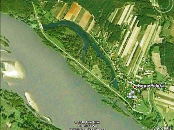Kępa Polska. Zdjęcie z satelity.