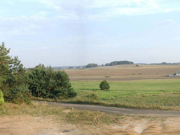 Wygiełdów, panorama z pozostałości dawnej górki.
