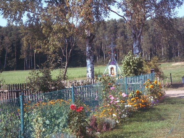 Kapliczka w Gontarce,obecnie niema brzóz:(