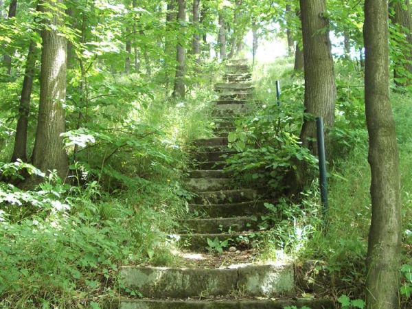 Zejście z Góry Kalwarii.