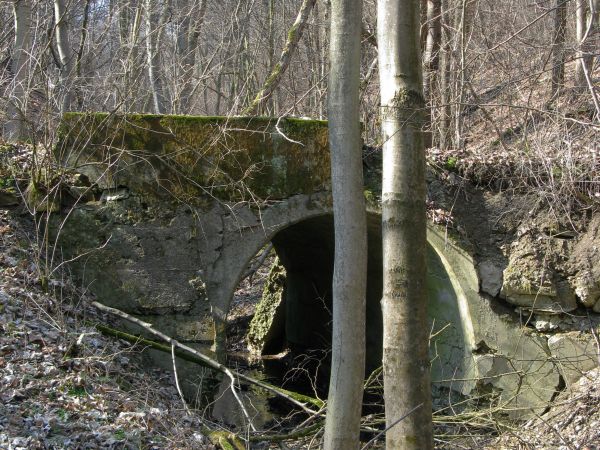 most betonowy z XIX wieku, dobrze zachowany - tym traktem do wsi w czasach zaborów sanocki starosta Osterman, ceniąc sobie błota, wody, borowiny - tu właśnie za