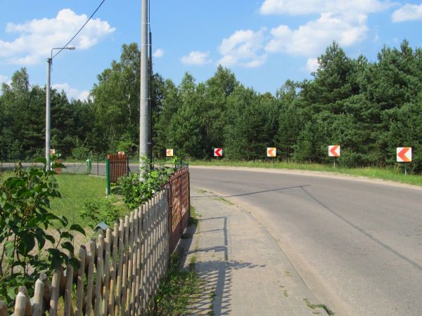 Centrum wsi Borsk na Kaszubach
