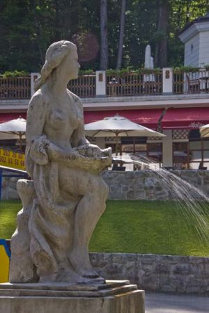 Park górny, fontanna-Szczawnica